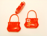 Красно-оранжевая сумочка с цветком. (339)